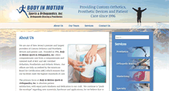 Desktop Screenshot of bodyinmotionortho.com